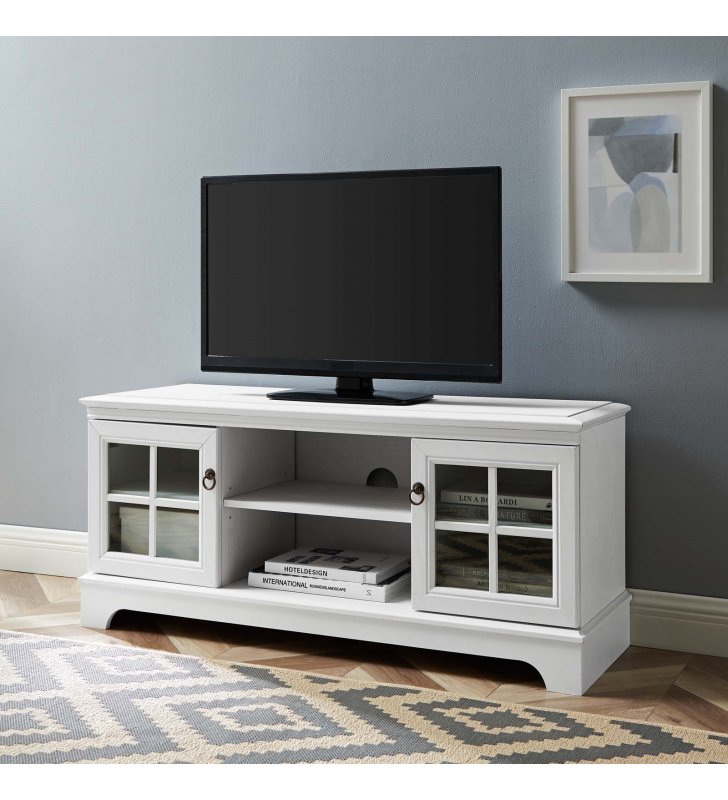 Pacific 47" TV Stand in White - Lexmod