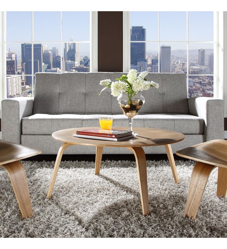 Plywood Coffee Table in Natural - Lexmod
