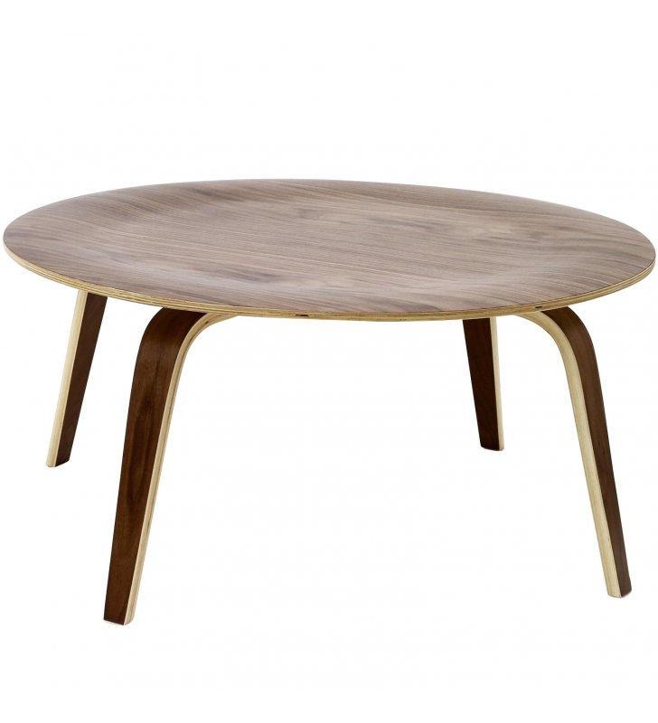 Plywood Coffee Table in Walnut - Lexmod