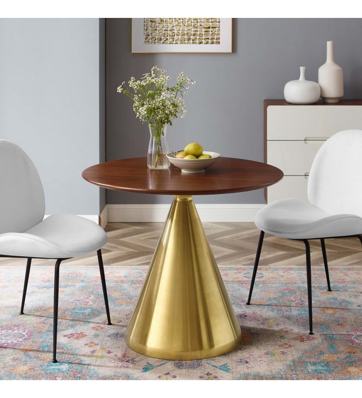 Tupelo 36" Dining Table in Gold Walnut - Lexmod