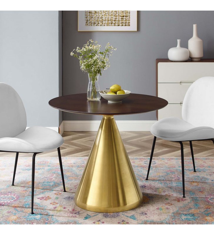 Tupelo 36" Dining Table in Gold Cherry Walnut - Lexmod