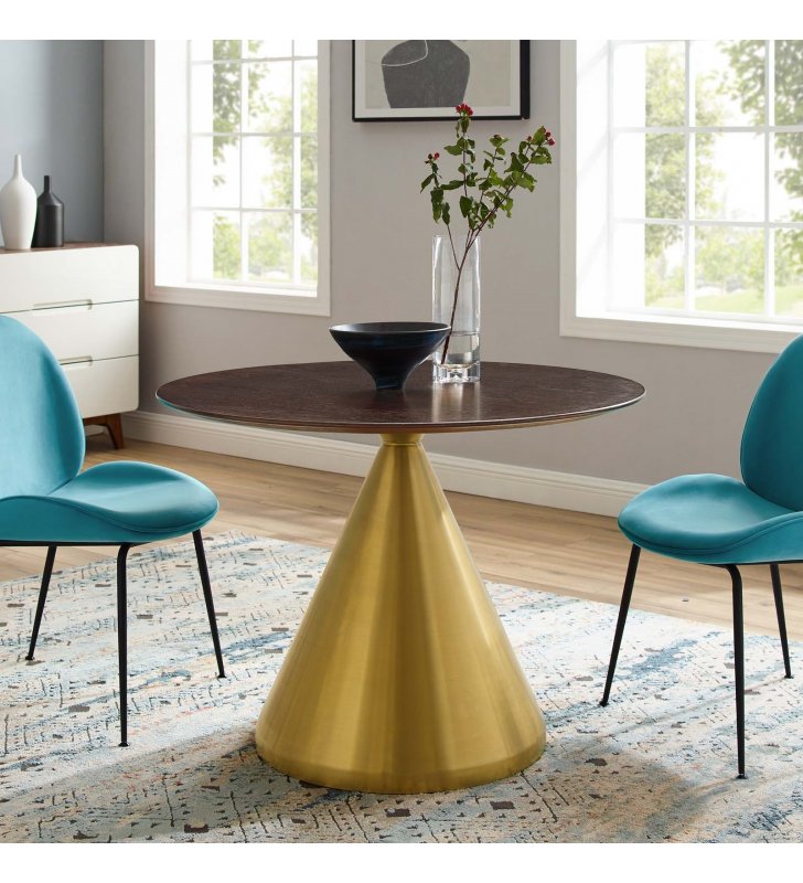 Tupelo 40" Dining Table in Gold Cherry Walnut - Lexmod