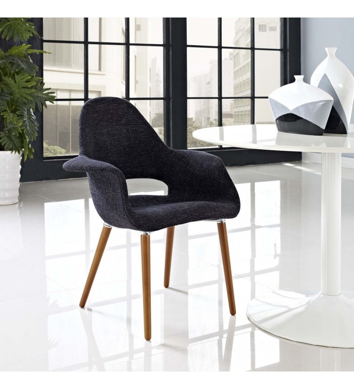 Aegis Dining Armchair in Black - Lexmod