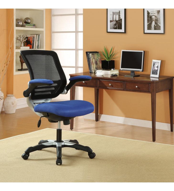 Edge Mesh Office Chair in Blue - Lexmod