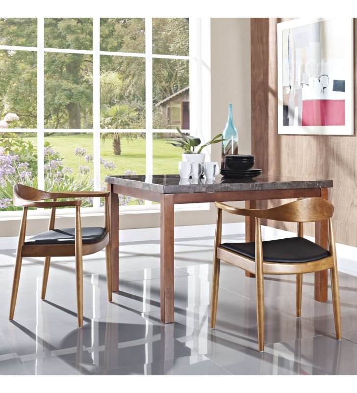 Presidential Dining Armchair in Black - Lexmod