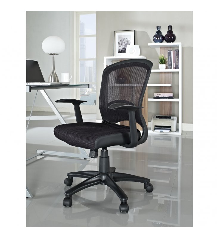 Pulse Mesh Office Chair in Black - Lexmod