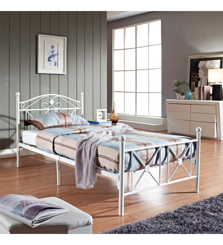 Cottage Twin Bed in White - Lexmod