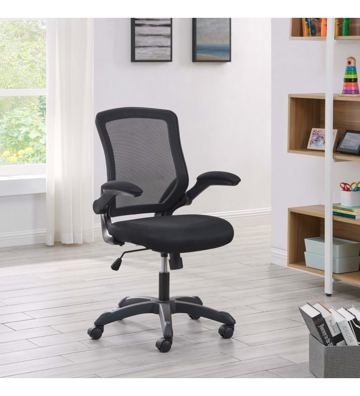 Veer Mesh Office Chair in Black - Lexmod
