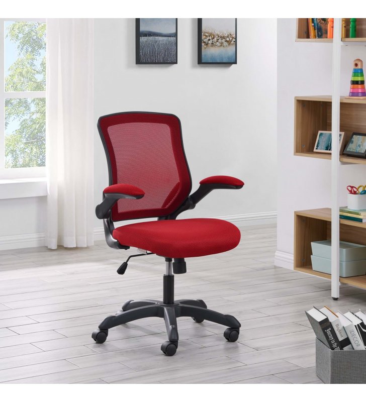 Veer Mesh Office Chair in Red - Lexmod