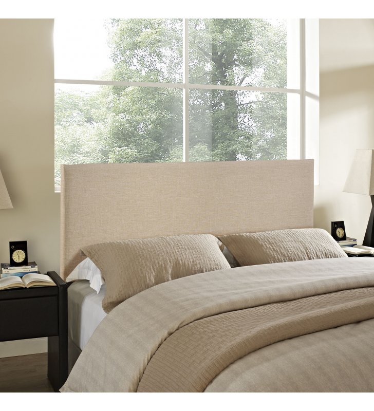 Region Queen Upholstered Headboard in Cafe - Lexmod