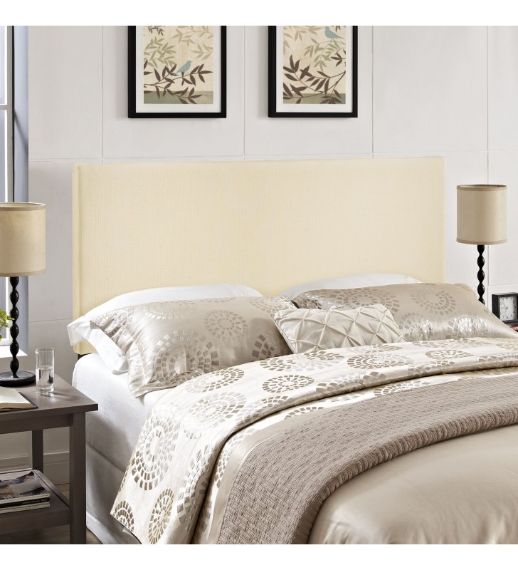 Region Queen Upholstered Headboard in Ivory - Lexmod