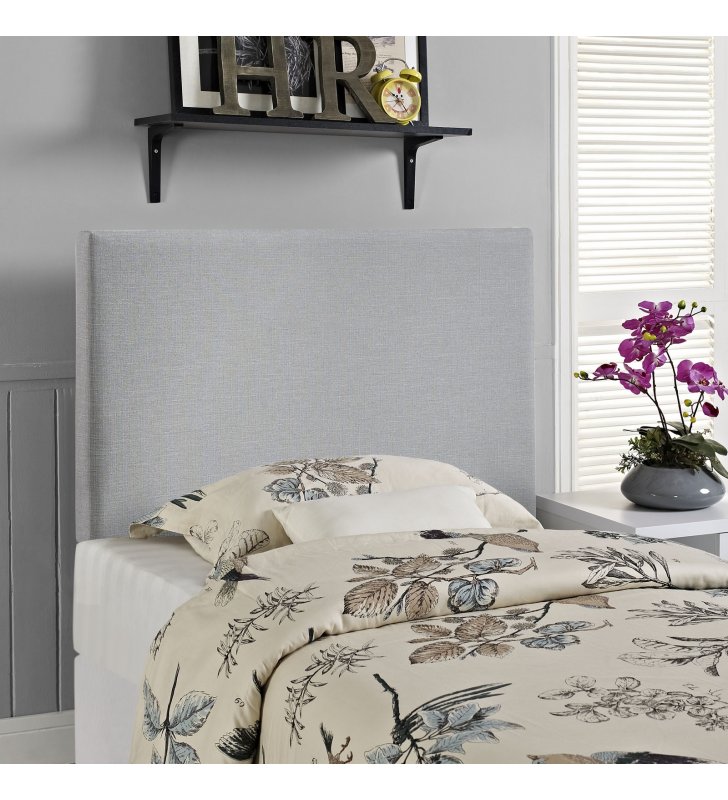 Region Twin Upholstered Fabric Headboard in Sky Gray - Lexmod