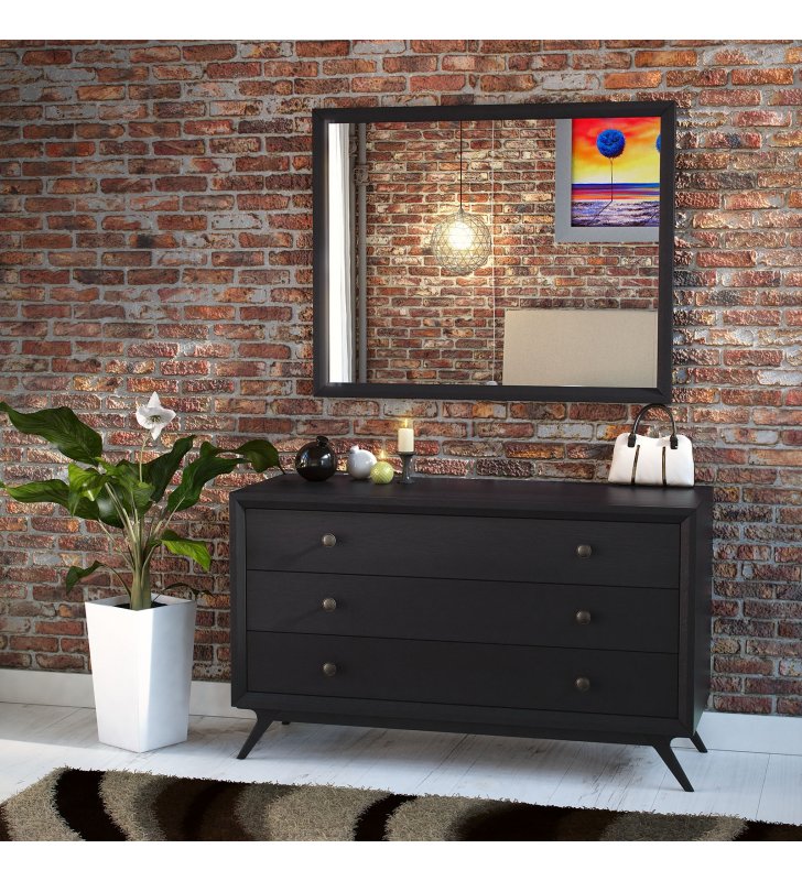Tracy Dresser and Mirror in Black - Lexmod