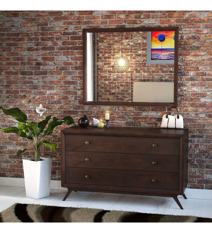 Tracy Dresser and Mirror in Cappuccino - Lexmod