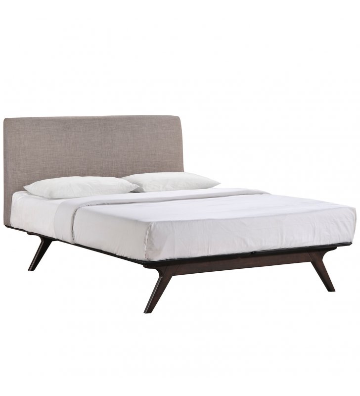 Tracy Full Bed in Cappuccino Gray - Lexmod