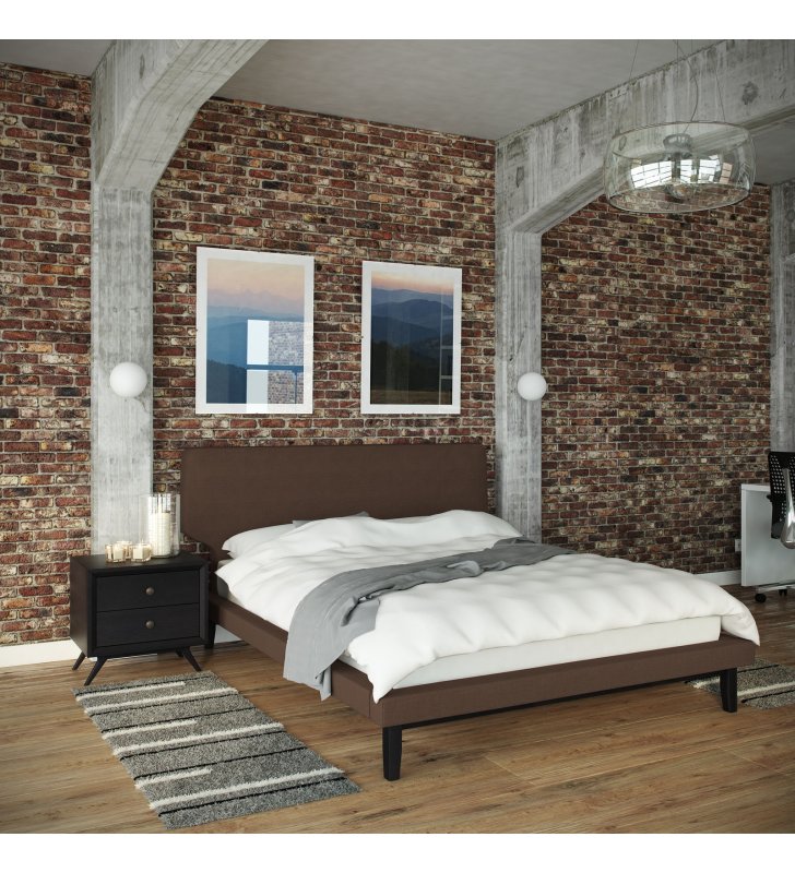 Bethany 2 Piece Queen Bedroom Set in Black Brown - Lexmod
