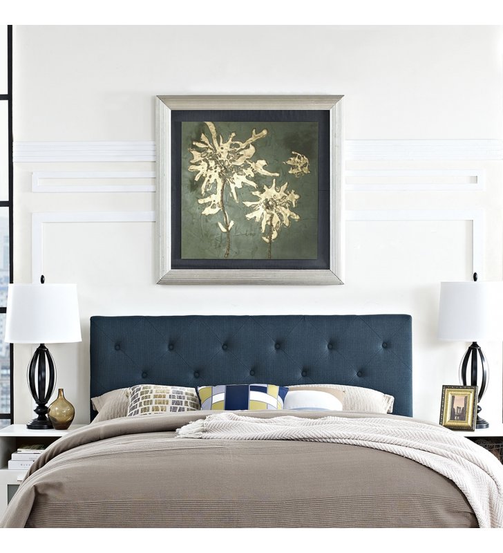 Terisa King Upholstered Fabric Headboard in Azure - Lexmod