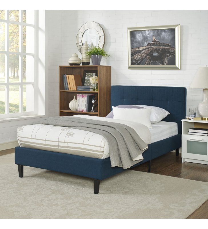 Linnea Twin Bed in Azure - Lexmod