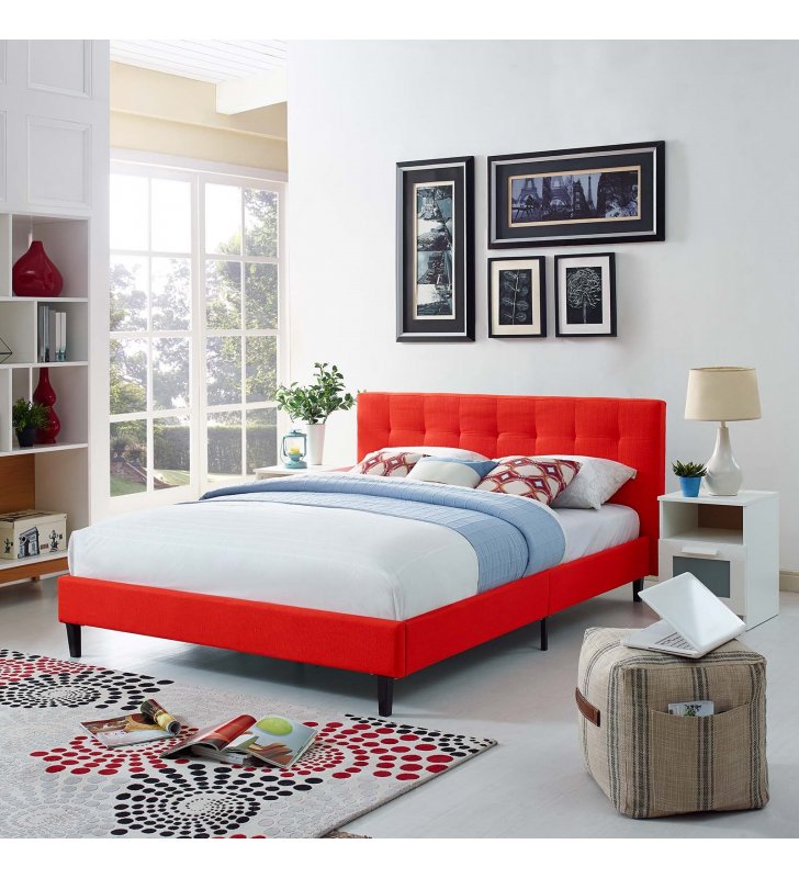 Linnea Full Bed in Atomic Red - Lexmod