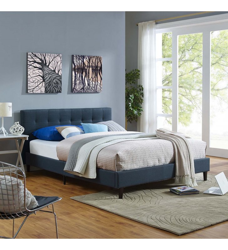 Linnea Full Bed in Azure - Lexmod