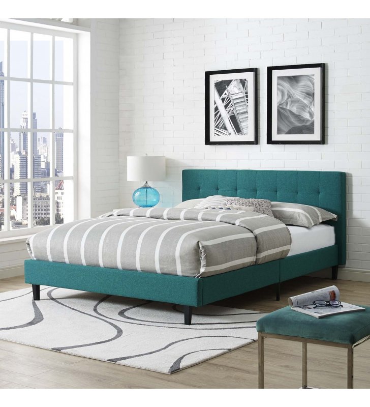 Linnea Full Bed in Teal - Lexmod