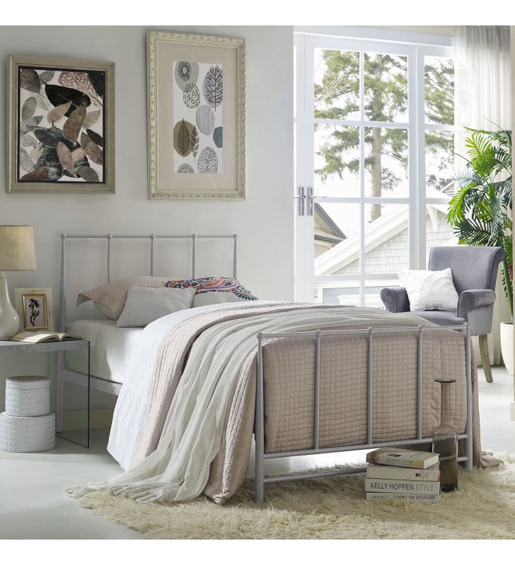 Estate Twin Bed in Gray - Lexmod