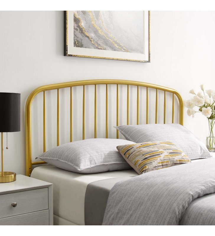 Nova Twin Metal Headboard in Gold - Lexmod