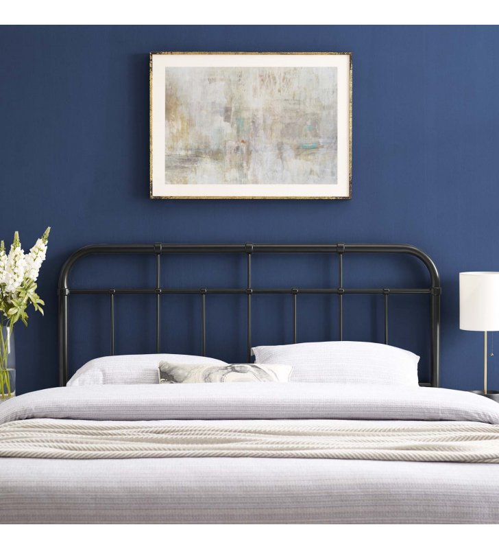 Alessia Twin Metal Headboard in Black - Lexmod