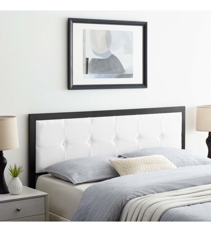 Teagan Tufted Twin Headboard in Black White - Lexmod