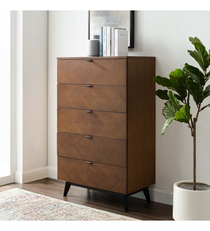 Kali Wood Chest in Walnut - Lexmod