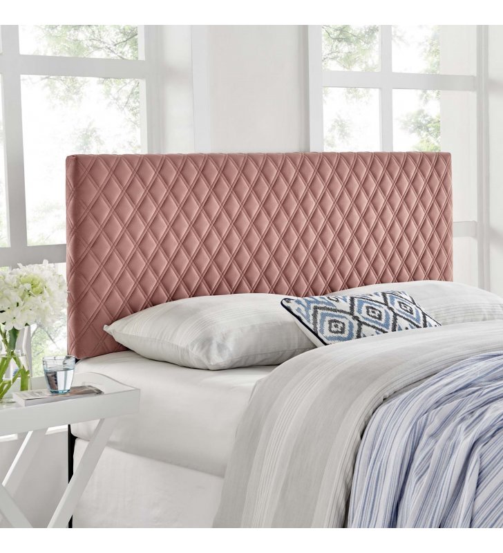 Angela King Performance Velvet Headboard in Dusty Rose - Lexmod