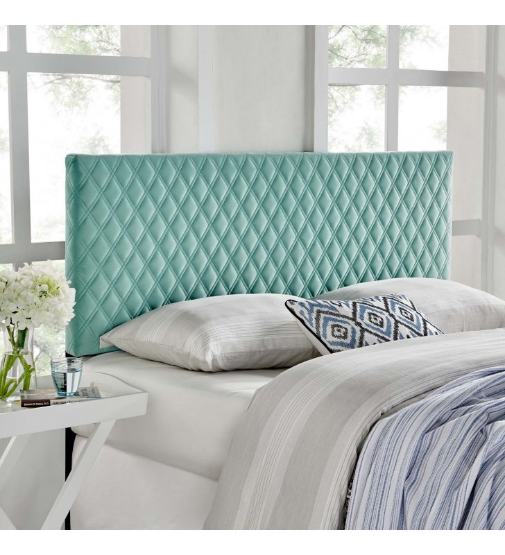 Angela King Performance Velvet Headboard in Mint - Lexmod