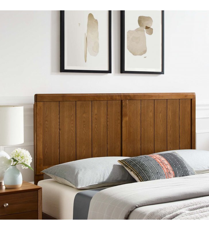 Robbie Full Wood Headboard in Walnut - Lexmod
