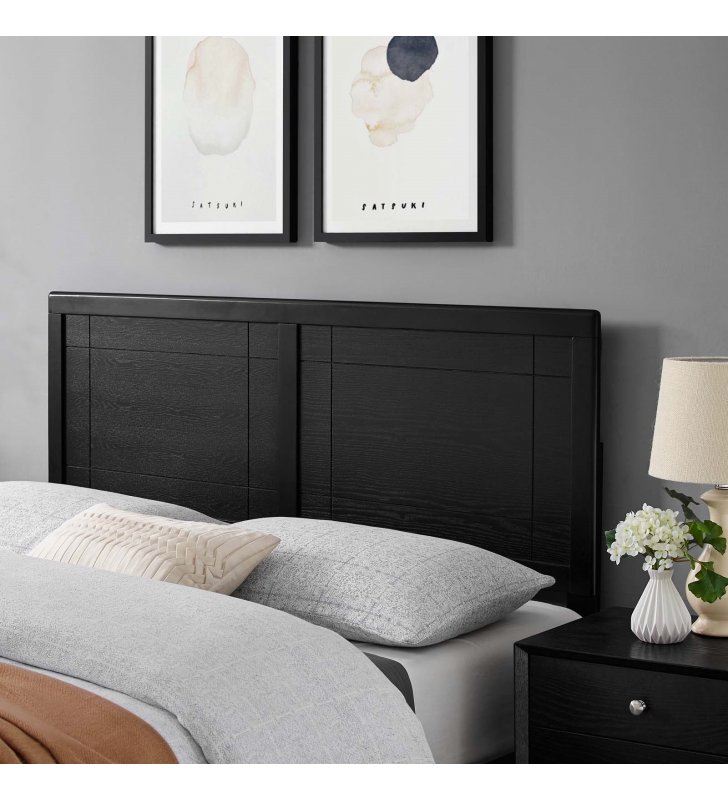 Archie Twin Wood Headboard in Black - Lexmod