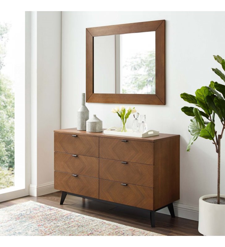 Kali 2 Piece Bedroom Set in Walnut - Lexmod
