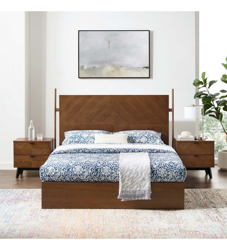 Kali 3-Piece Bedroom Set in Walnut - Lexmod