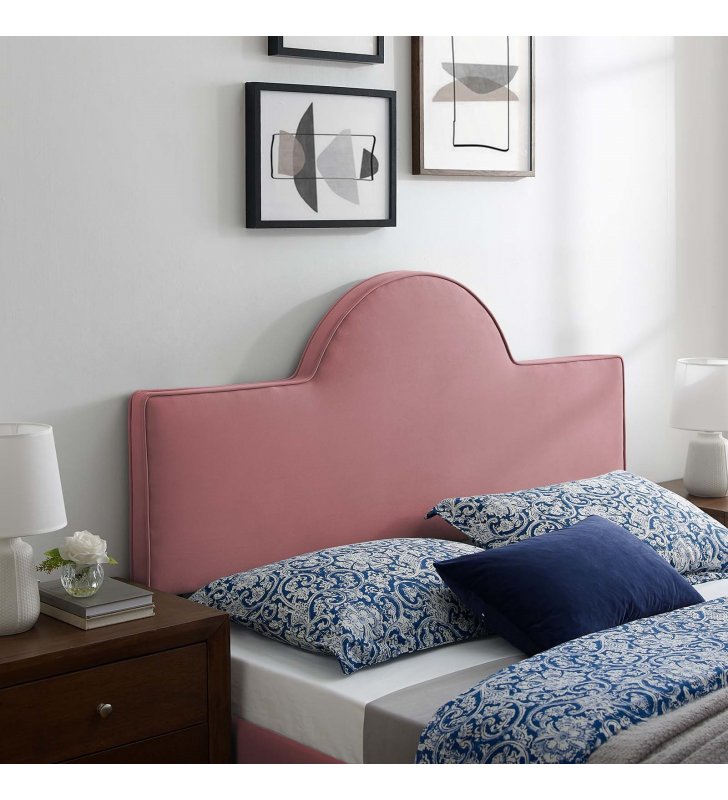 Dawn Twin Performance Velvet Headboard in Dusty Rose - Lexmod