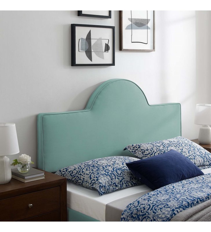 Dawn Twin Performance Velvet Headboard in Mint - Lexmod