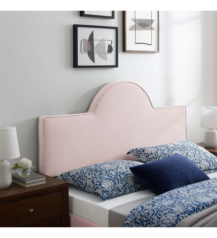Dawn Twin Performance Velvet Headboard in Pink - Lexmod