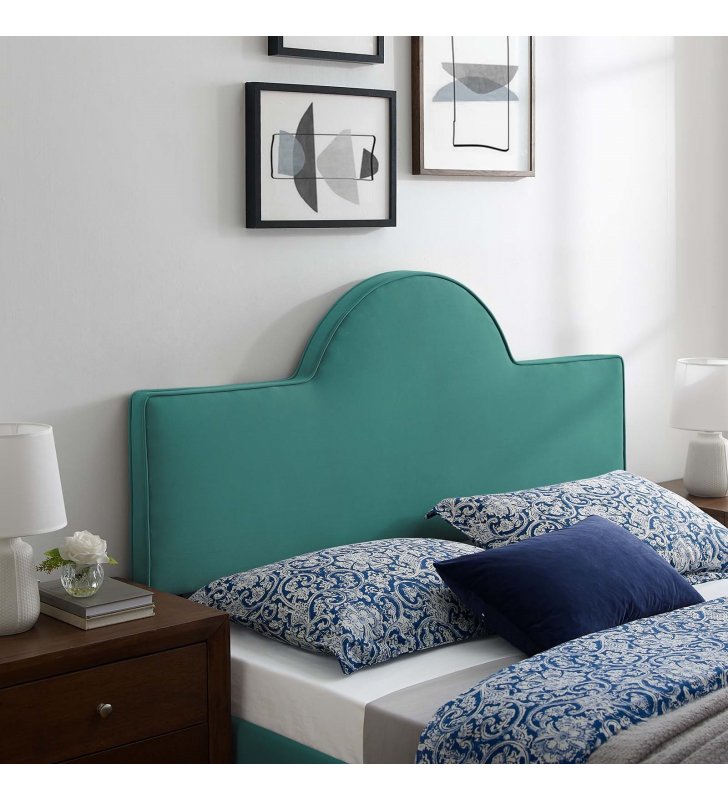 Dawn Twin Performance Velvet Headboard in Teal - Lexmod