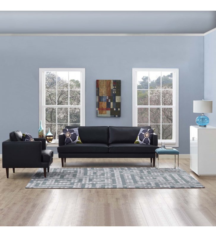 Nahia Geometric Maze 8x10 Area Rug in Ivory, Light Gray and Sky Blue - Lexmod