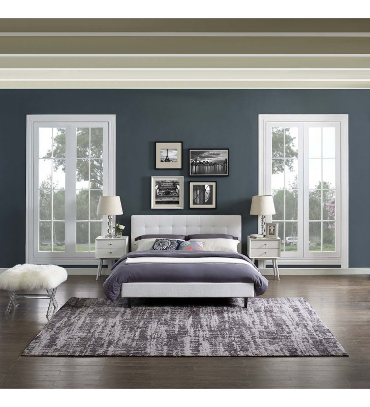 Darja Distressed Rustic Modern 8x10 Area Rug in Light and Dark Gray - Lexmod