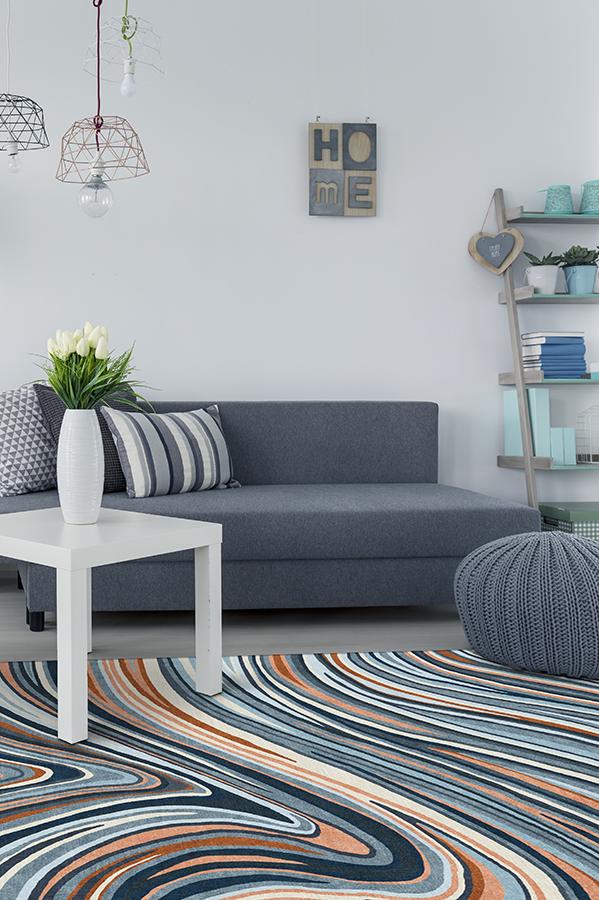 Agate Arctic Blue Rug 5'x7' | Stain-Resistant