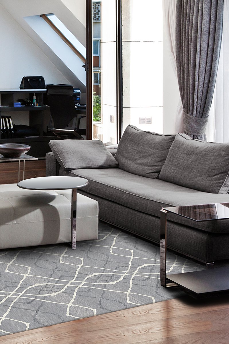 Amalia Grey Rug 5'x7' | Stain-Resistant