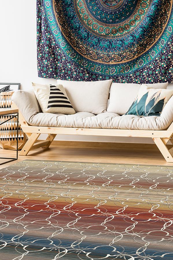 Casablanca Multicolor Rug 8'x10' | Stain-Resistant