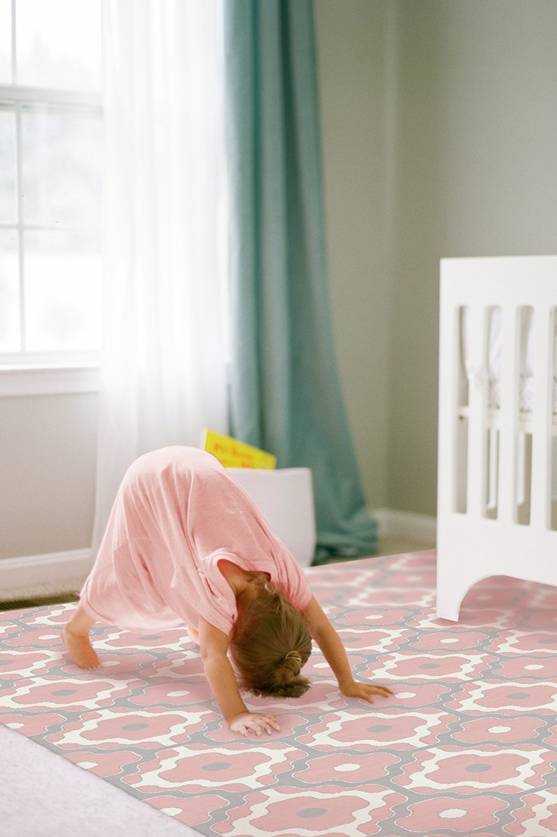 Chloe Trellis Pink Rug 5'x7' | Stain-Resistant