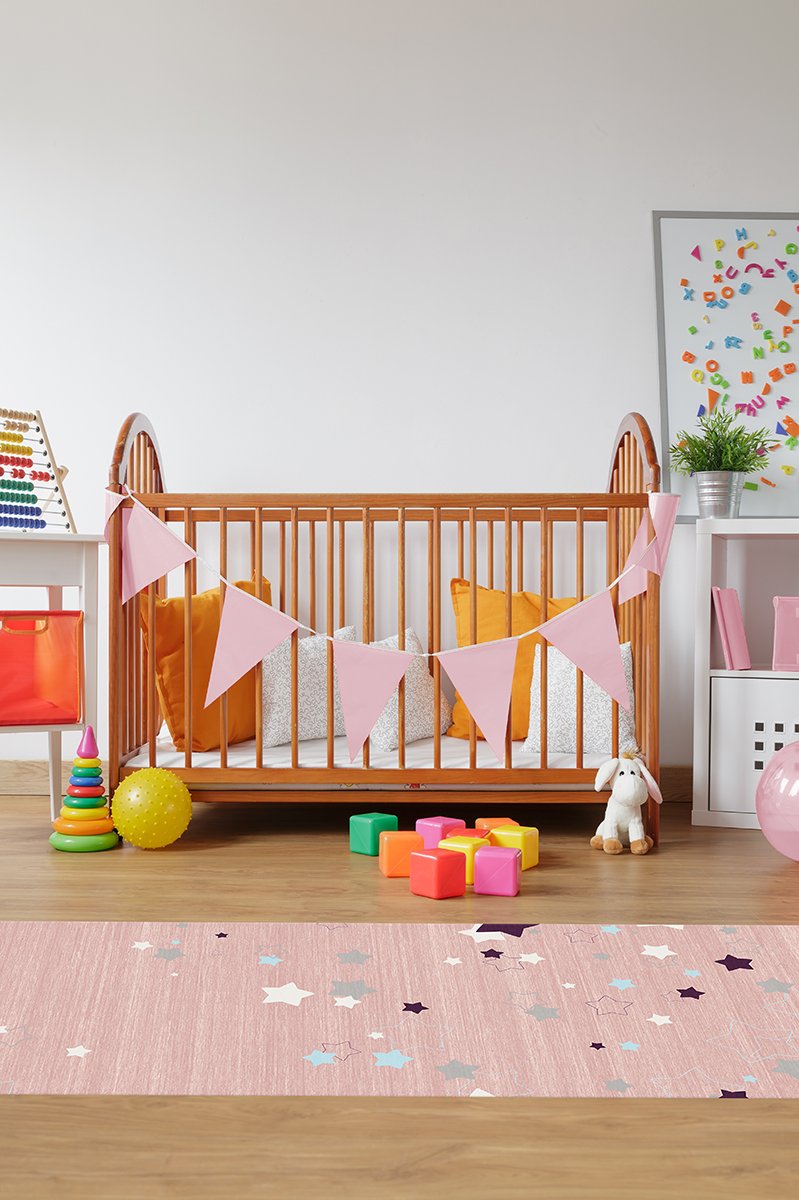 Constellation Pink Rug 2.5'x10' | Stain-Resistant