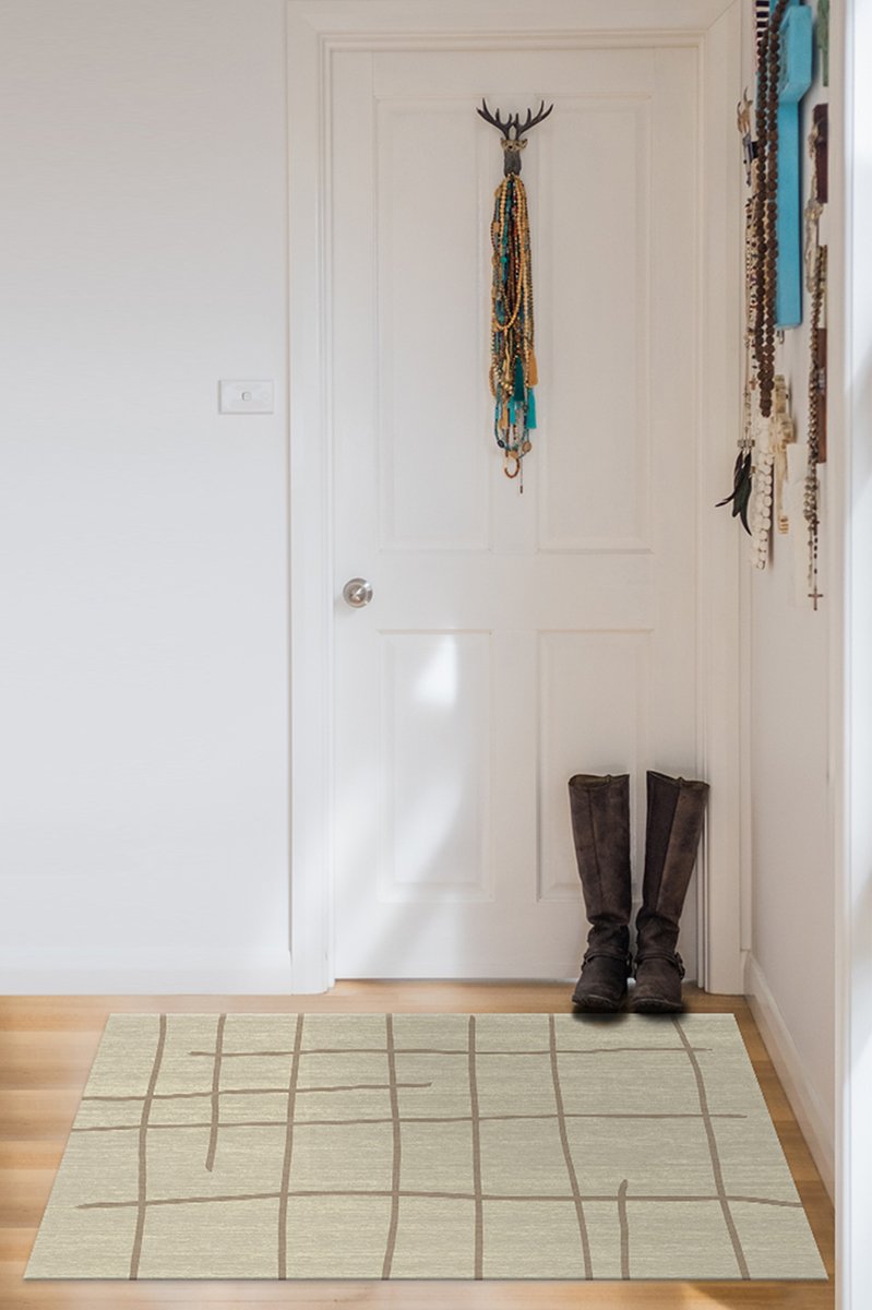 Lines Natural Rug 3'x5' | Stain-Resistant