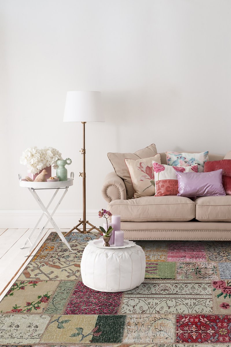 Patchwork Boho Rug 8'x10' | Stain-Resistant