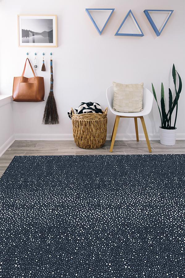 Shagreen Navy Rug 8'x10' | Stain-Resistant